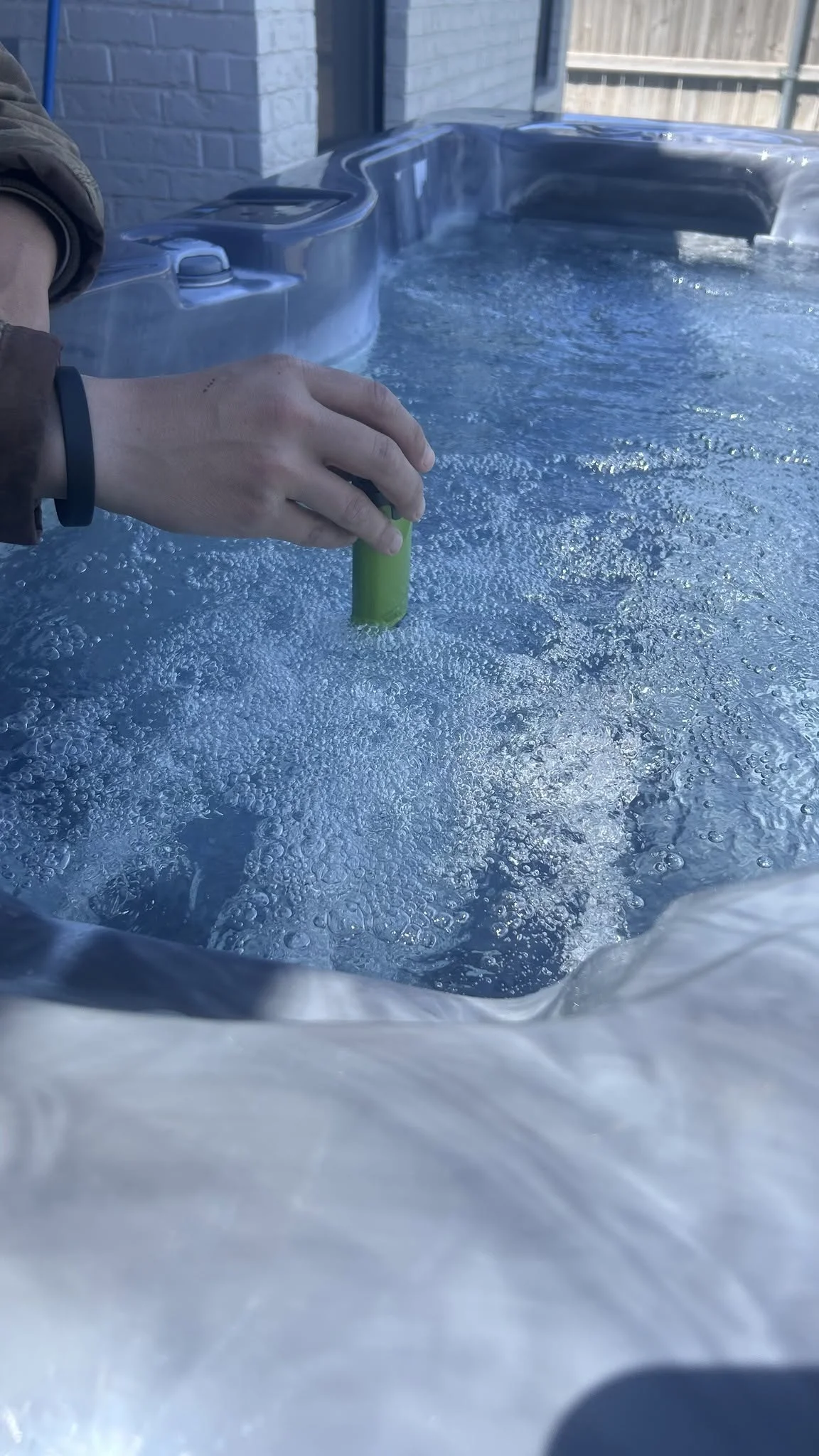 Hot tub cleaning